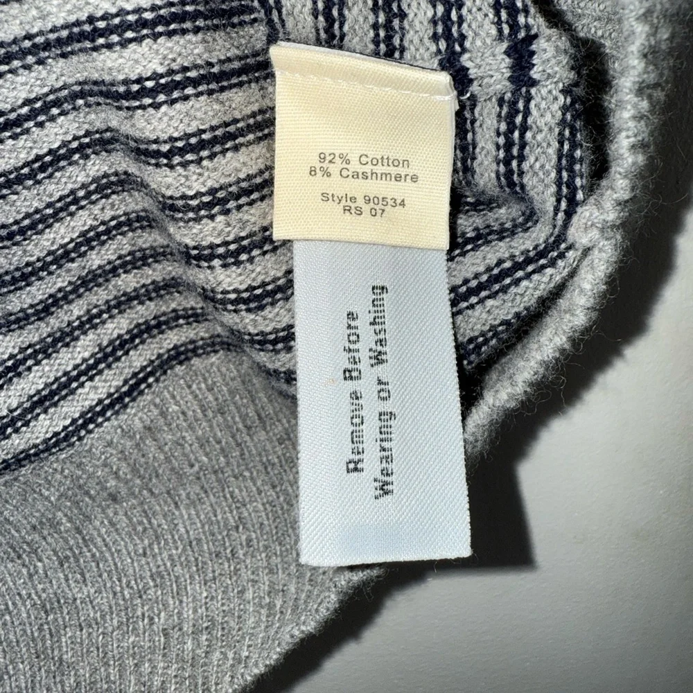 J. Crew Gray and Black Striped Knit Vest
